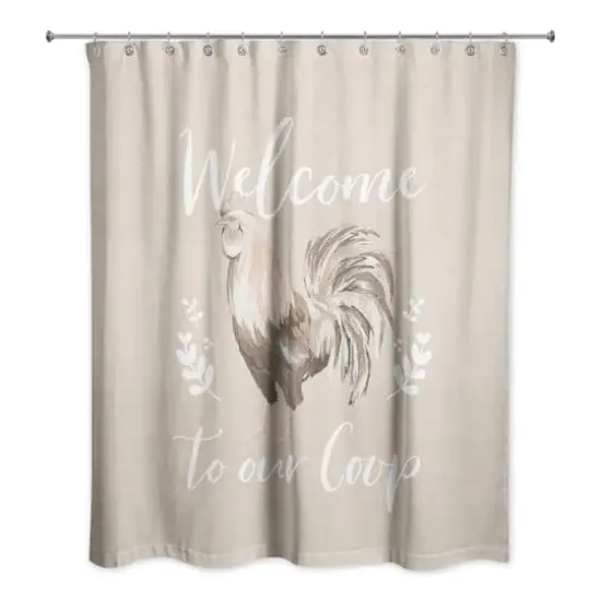 Welcome To Our Coop Shower Curtain {1}