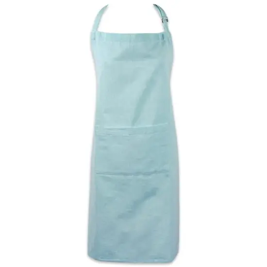 DII&reg; Solid Chambray Chef Apron Aqua {1}