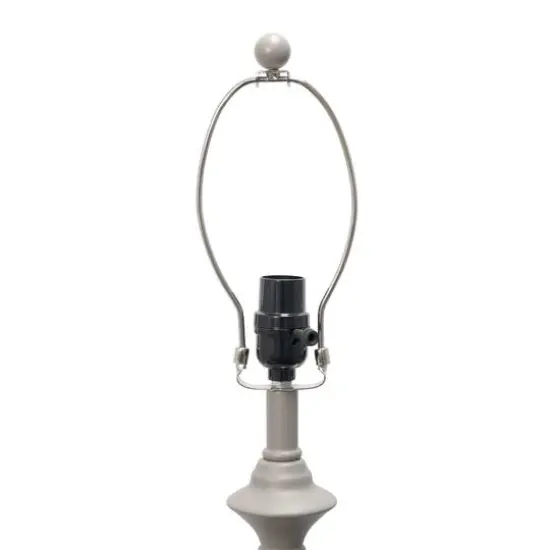 Lalia Home Gray Traditional Table and floor Lamp Set {7}