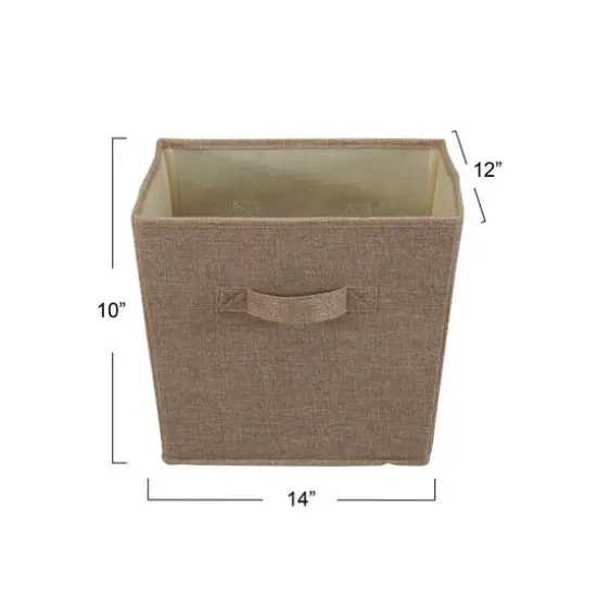 Household Essentials Tapered Fabric Storage Bins, 2ct. Brown {4}