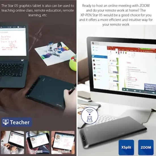 XPPen 8" x 5" Star 05 Wireless Graphics Drawing Tablet {9}