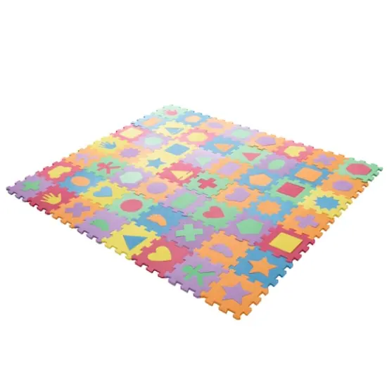 Toy Time Interlocking Foam Tile Play Mat with Shapes {1}