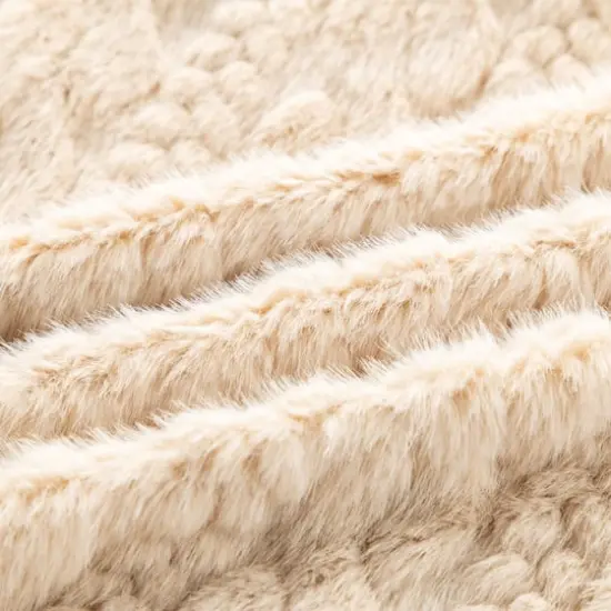 Glitzhome&reg; 60"D Reversible Twisted Faux Marten Fur Christmas Tree Skirt {7}