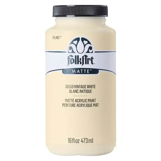 FolkArt&reg; 16oz. Matte Acrylic Paint 36359 Vintage White {1}