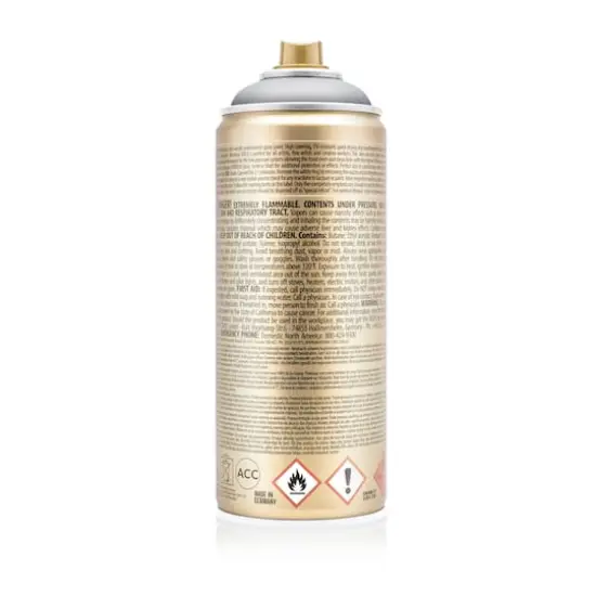 Montana&trade; Gold Acrylic Professional Spray Paint M1100 Silver Matte {7}
