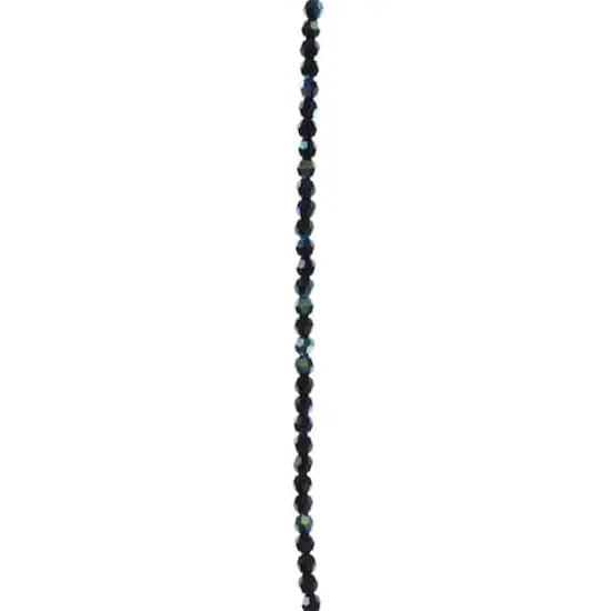 Preciosa Glass Crystal Round Beads, 4mm by Bead Landing&trade; Jet AB {4}