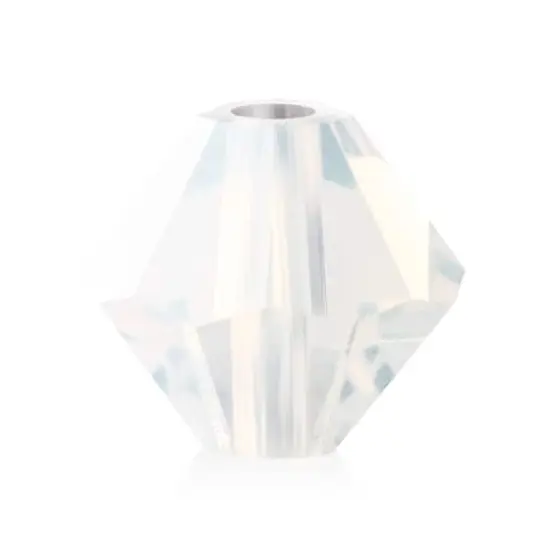 John Bead Preciosa 4mm Czech Crystal Rondelle Beads, 40ct. White Opal {1}