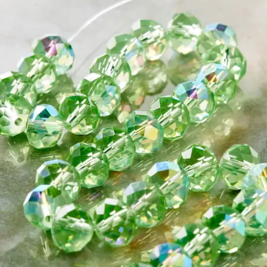 Peridot AB Faceted Glass Beads, 10mm by Bead Landing&trade; {3}