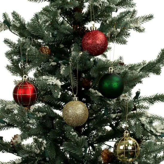 5 Pack 2.2" Red, Green & Gold Shatterproof Ball Ornaments by Ashland® {4}