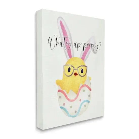 Stupell Industries What's Up Peeps Funny Easter Phrase Hatched Chick Canvas Wall Art {4}
