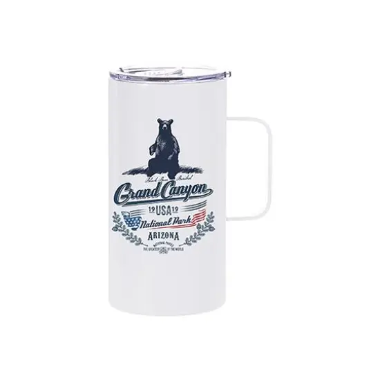 Craft Express 20oz. White Stainless Steel Mug with Handle and Slide Lid, 4ct. {7}