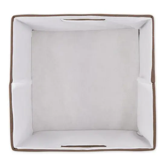 DII&reg; 13" Polyester Solid Storage Cube Bark Brown {6}