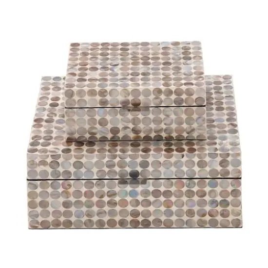 Brown Mother of Pearl Coastal Box Set {1}