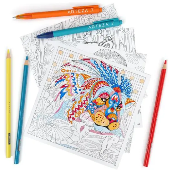 Arteza&reg; 6.4" x 6.4" Animals Coloring Book {5}