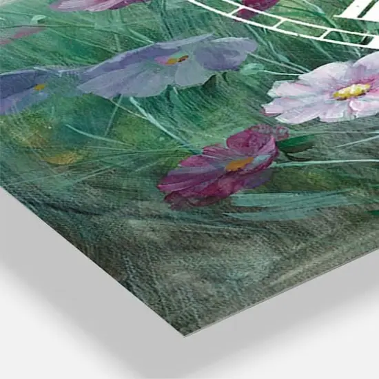 Designart Flower Field 3 Panel Farmhouse Wall Clock {4}