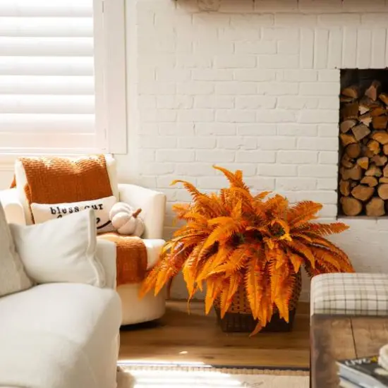 48in. Autumn Artificial Fall Boston Fern - Set of 2 {8}