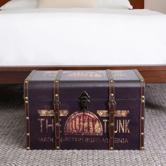 Household Essentials Vintage Decorative Trunk {5}