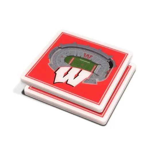 NCAA 3D StadiumView Coasters Wisconsin Badgers {1}