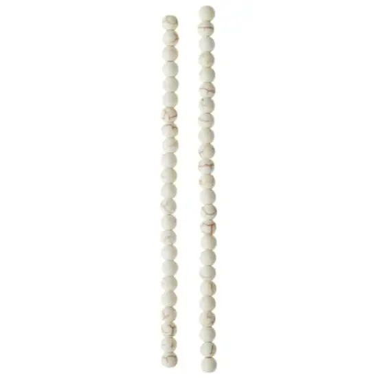 White Crackle Dyed Howlite Round Beads, 6mm by Bead Landing&trade; {4}
