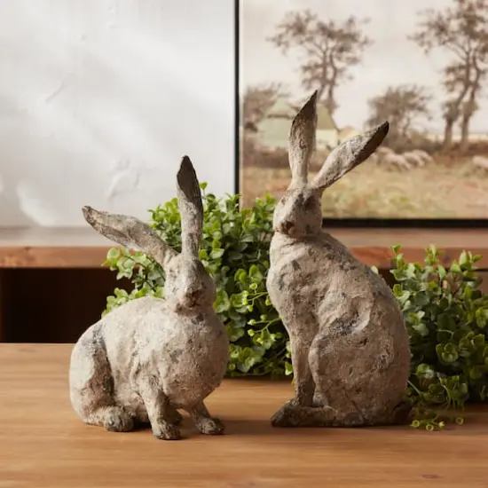 Weathered Rabbit Statue Set {5}