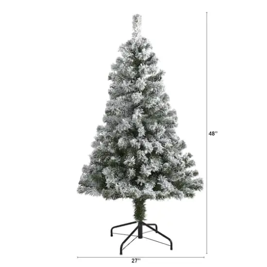 4ft. Unlit Flocked West Virginia Fir Artificial Christmas Tree {3}