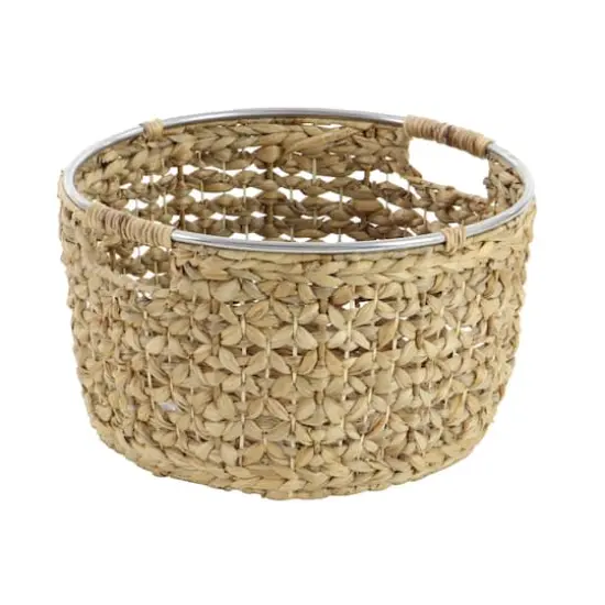 Tan Sea Grass Natural Storage Basket Set {3}