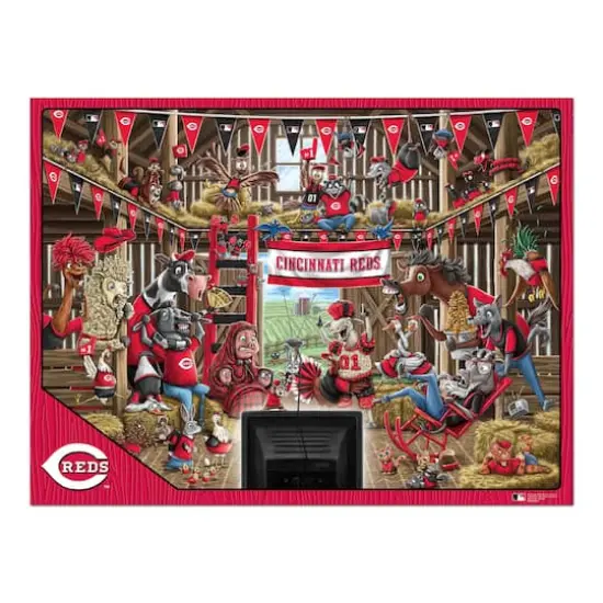 MLB Barnyard Fans 500 Piece Puzzle Cincinnati Reds {5}