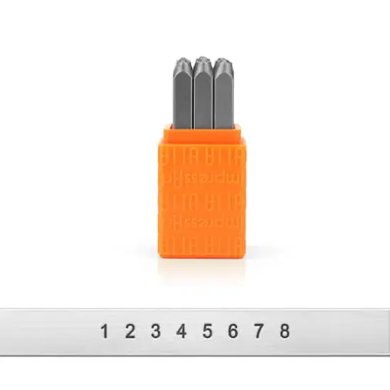 ImpressArt&reg; Sans Serif Number Metal Stamp Set {4}