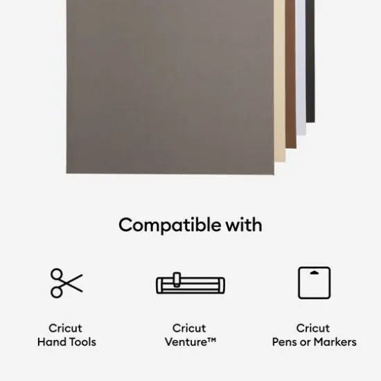 Cricut&reg; Smart Paper&trade; Neutrals 13" x 25" Sticker Cardstock Sampler, 20 Sheets {8}