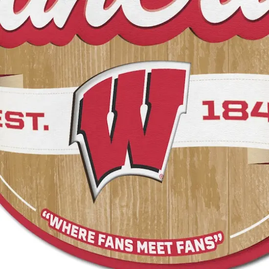 NCAA Fan Cave Sign Wisconsin Badgers {6}