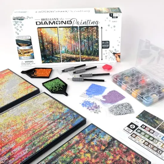 ArtSkills® Brilliant Art Forest Stretched Canvas Diamond Painting Kit {1}
