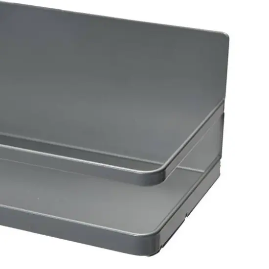 Household Essentials 10" Metal Magnetic Spice Organizer Gray {9}