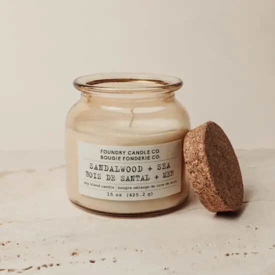 Foundry Candle Co. Soy Blend Scented Jar Candle Sandalwood and Sea {4}