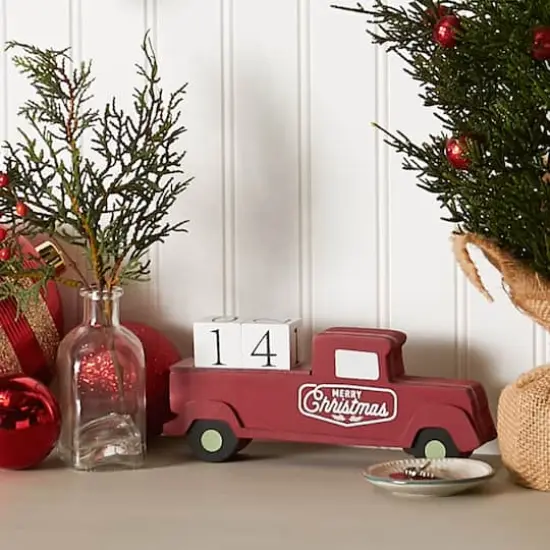 DII&reg; Christmas Tree Truck Tabletop Block Calendar {5}