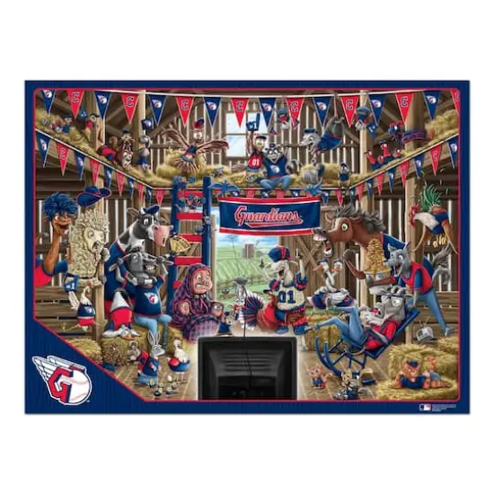 MLB Barnyard Fans 500 Piece Puzzle Cleveland Guardians {5}