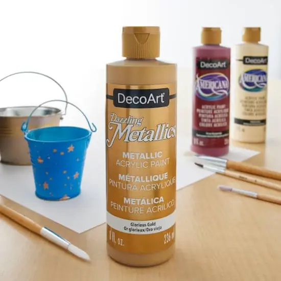 DecoArt&reg; Dazzling Metallics&reg; Acrylic Paint Glorious Gold {3}