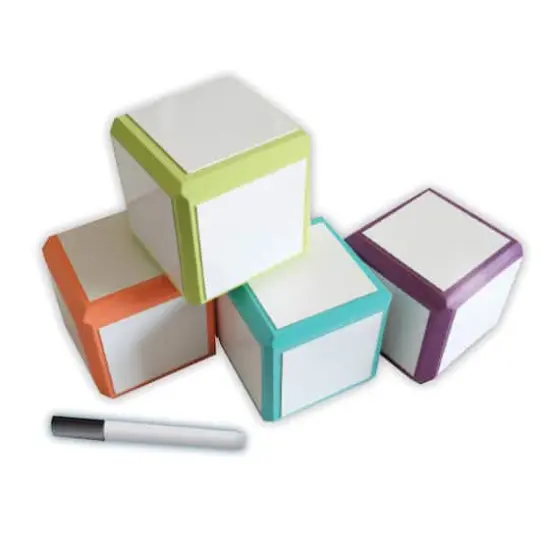 Mind Sparks&reg; 3" x 3" Assorted Color Dry Erase Blocks, 2 Sets of 4 {4}