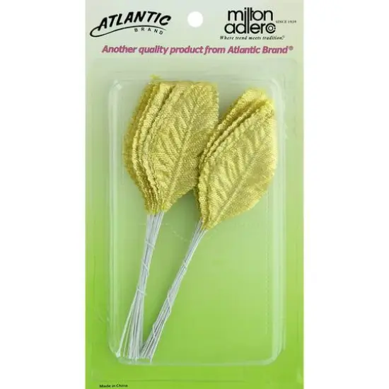 Atlantic&reg; 3" Corsage Leaves, 50ct. Gold {1}
