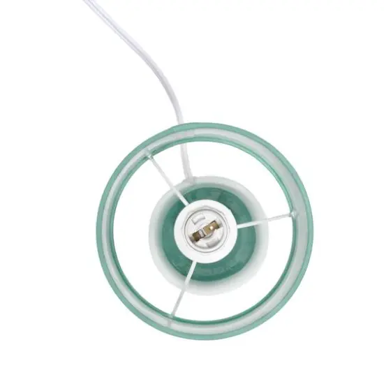 Simple Designs 10" Thimble Base Ceramic Table Lamp Seafoam Green {10}