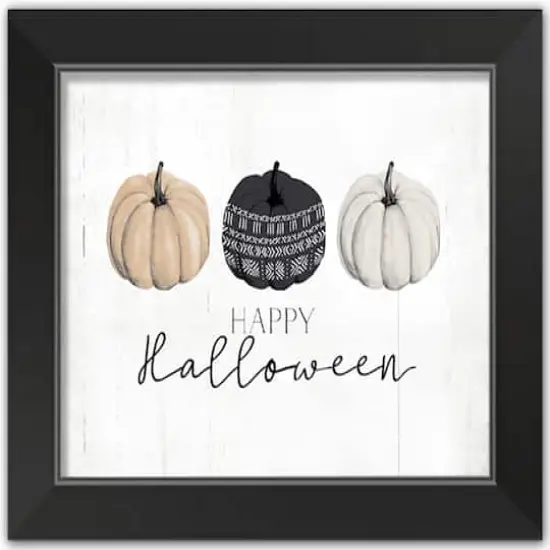 Pumpkins Halloween Print in Black Frame {1}