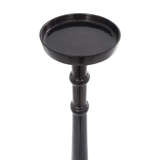 Aluminum Tall Floor Pillar Candle Holder Set Black {8}