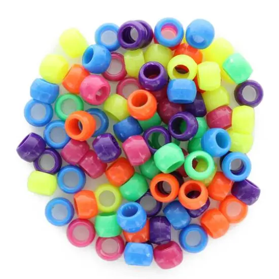 Essentials by Leisure Arts Neon Mix Pony Beads, 1lb. {3}
