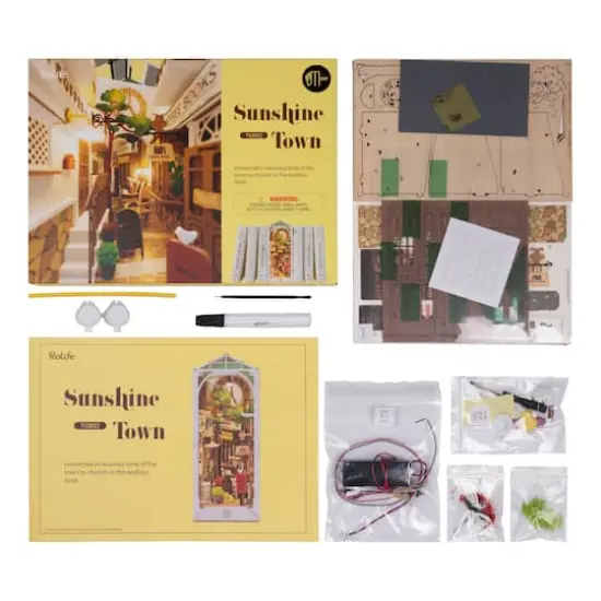 Rolife&reg; Sunshine Town DIY Book Nook Shelf Insert Kit {6}