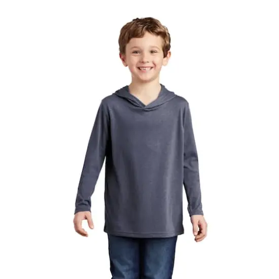 District&reg; Perfect Tri&reg; Youth Long Sleeve Hoodie Navy Frost {4}