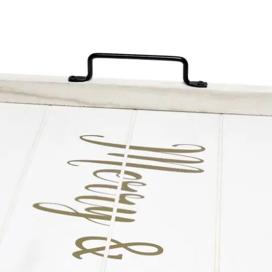 Elegant Designs&trade; 15.5" Merry & Bright Serving Tray with Handles {7}