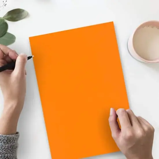 JAM Paper Bright Hue 8.5" x 14" 24lb. Recycled Colored Legal Paper, 100 Sheets Orange {5}