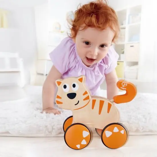 Hape Dante the Cat Push & Go Wooden Release Toy {6}