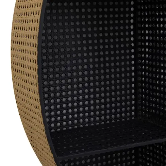 Black Modern Wall Shelf, 32" x 6" x 32" {5}