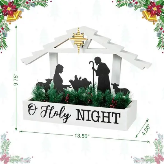 Glitzhome&reg; 9.7" Nativity Table D&eacute;cor {8}