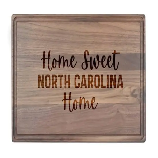 Home Sweet State Home 17" x 11" Walnut Cutting Board North Carolina {1}